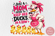 Cute Mama Duck Sublimation PNG, a Seasonal Illustration by Rose Art (Thumbnail 1 of 4)