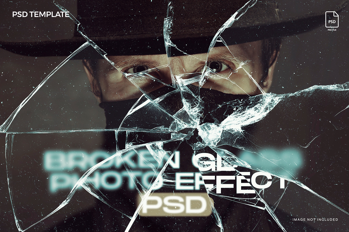 Broken Glass Effect 3 PSD Template, a Layer Style Add-On by iHemalaya (Photo 1 of 4)