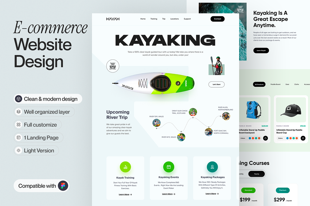 KAYAK E-commerce Landing Page, a Websites & App Template by sajon.co