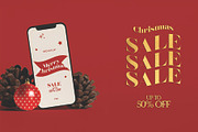 Christmas Festive Elements Mockup, an Advertising Mockup by skybluecreative (Thumbnail 3 of 3)