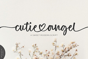 Cutie Angel - Sweet Modern Script, a Script Font by Letterative Studio