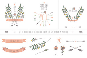 Retro floral cards for any occasion
