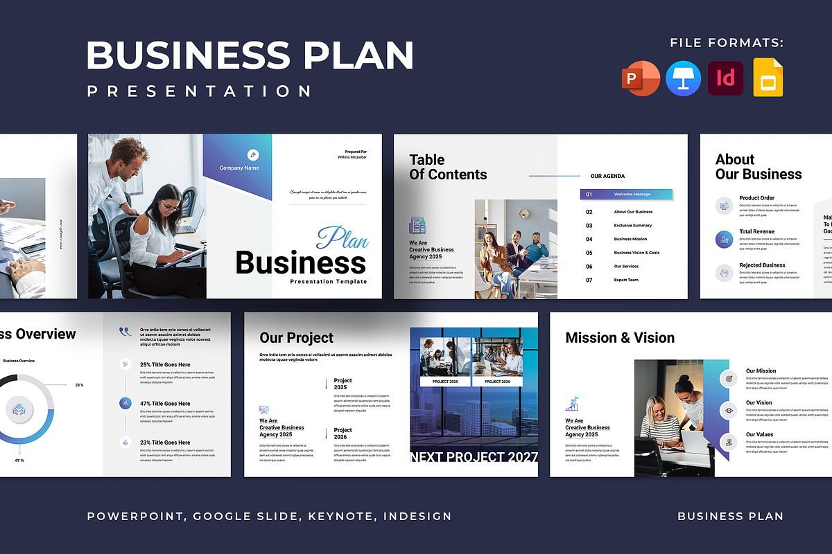 Business Plan PowerPoint Template, a Presentation Template by Pixelpick (Photo 1 of 5)