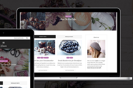 Laura - A Feminine WordPress Blog, a WordPress Template by PremiumCoding