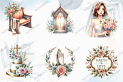 Watercolor Christian Wedding Clipart, a Graphic by designcity5 (Thumbnail 3 of 5)