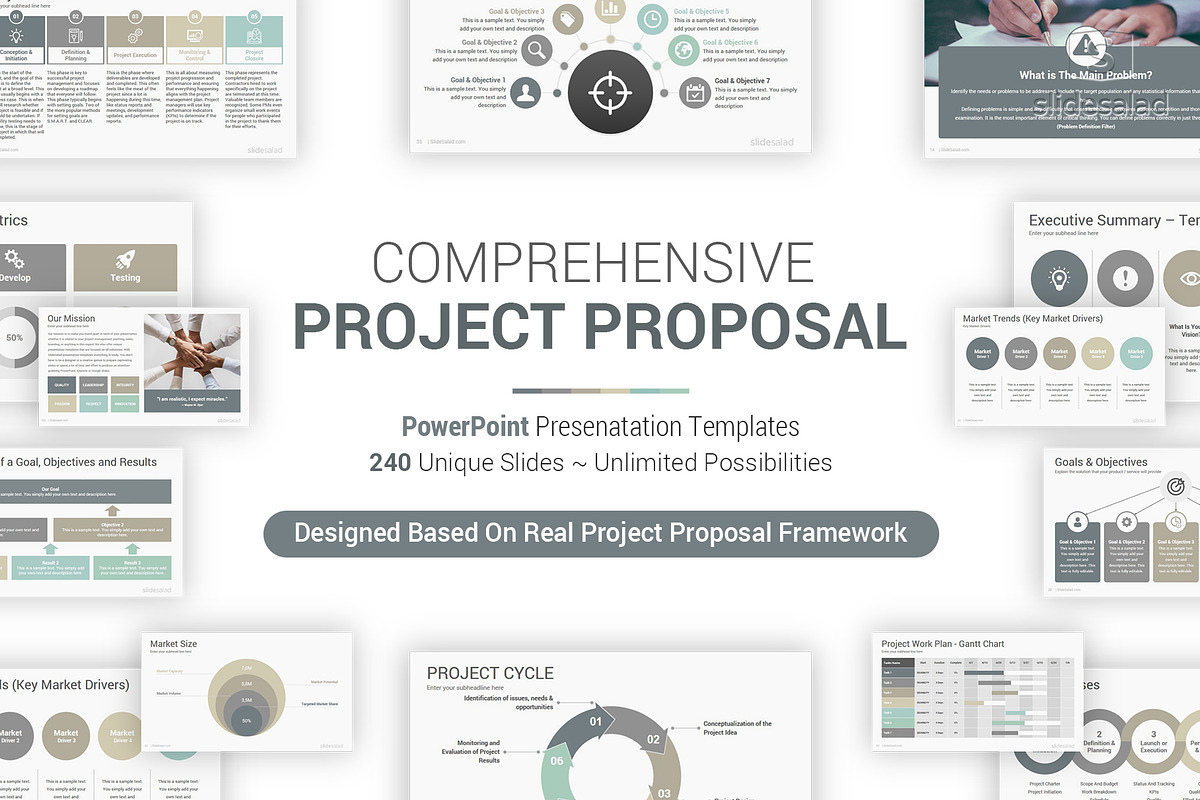 Project Proposal PowerPoint Template, a Presentation Template by SlideSalad (Photo 34 of 34)