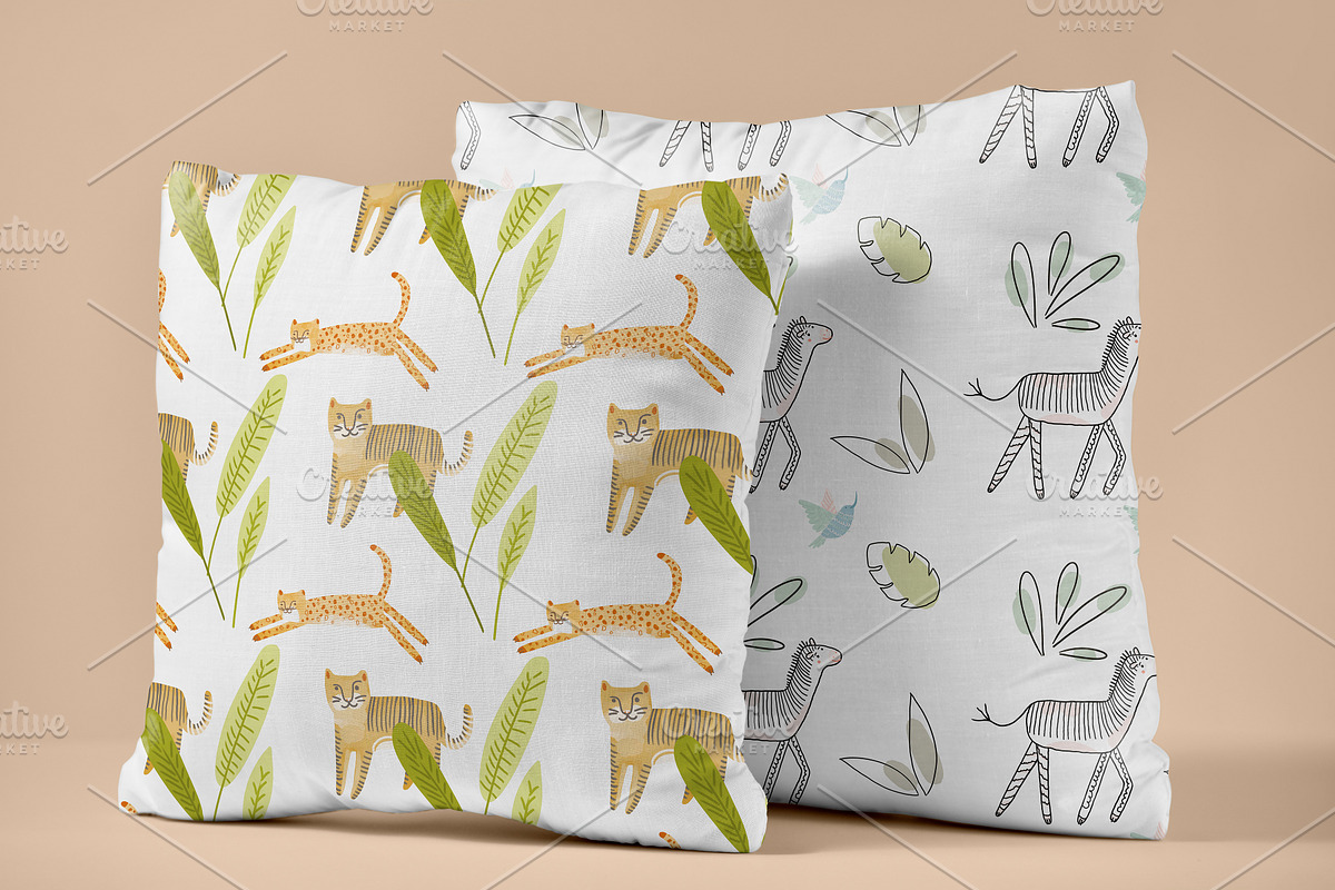 Tiny Jungle set. Zoo pattern, a Pattern Graphic by Lineli (Photo 6 of 12)