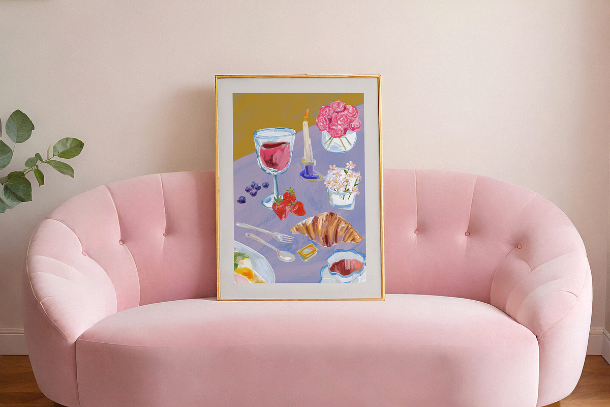 Pink Sofa | Frame Mockup 3x4 Ratio, a Household Mockup by isjakimockups (Photo 6 of 8)