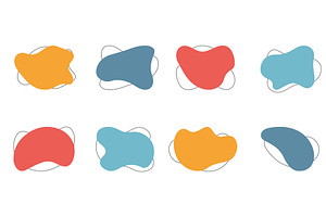 Organic Blob Set On White Background, an Illustration by Vector Creator
