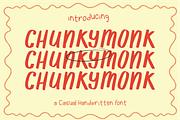 Chunkymonk - Casual Handwritten Font, a Handwritten Font by Berdansabersama (Thumbnail 1 of 8)