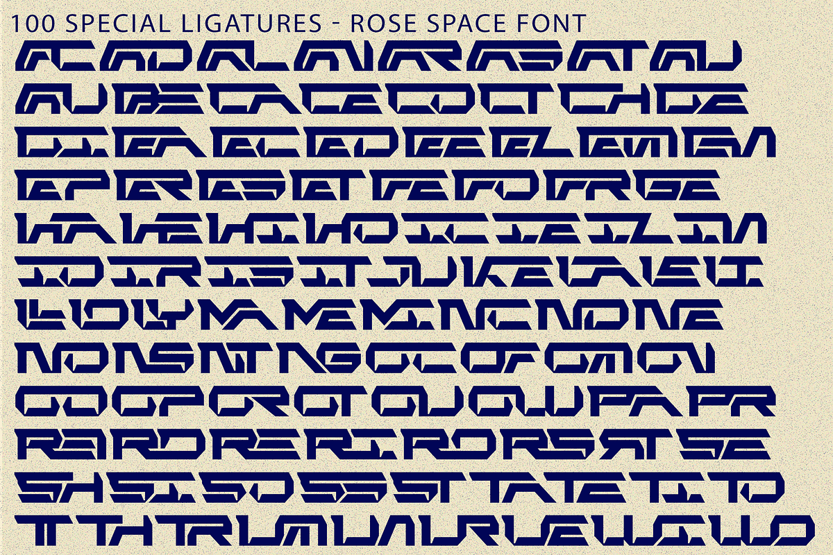 Rose Space - Futuristic Font, a Sans Serif Font by 177Studio (Photo 8 of 8)