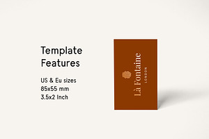 Business Card Template - La Fontaine