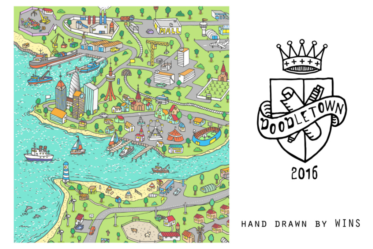 DOODLETOWN, an Illustration by WINS Doodle shop (Photo 1 of 6)