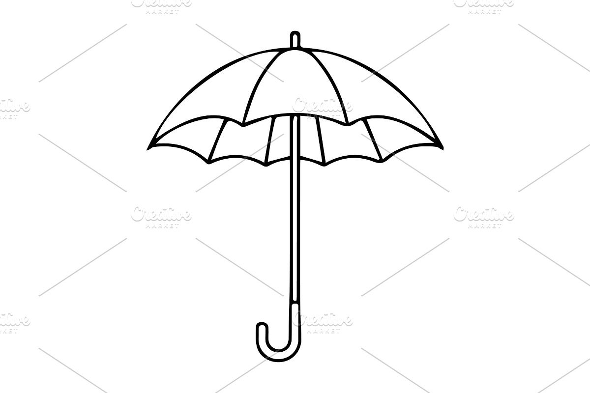 umbrella icon vector illustration, an Outline Icon by Nurlan's shop (Photo 2 of 3)