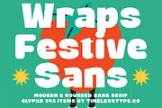 Wraps Festive Rounded Sans Serif, a Sans Serif Font by timelesstype.co (Thumbnail 1 of 20)