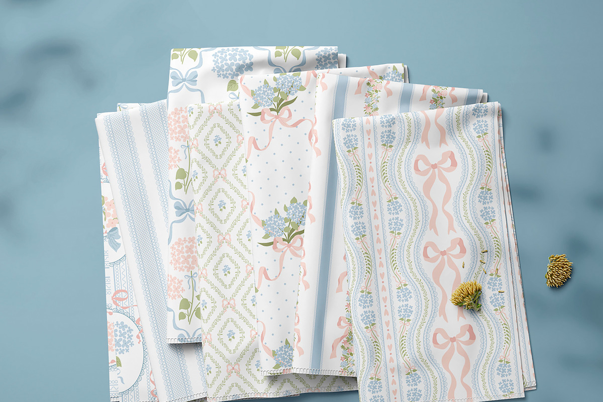 Grandmillennial & Preppy patterns, a Pattern Graphic by Tani Kuzminka (Photo 19 of 26)