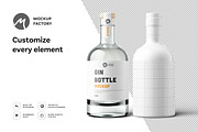 Gin Bottle Mockup, a Packaging Mockup by Mockup Factory (Thumbnail 2 of 3)