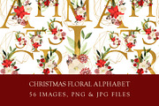 20% OFF! Christmas Floral Alphabet, an Illustration by Chus Moreno Studio (Thumbnail 3 of 11)