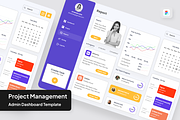 Project Management Admin Dashboard, an UI Kit Template by SquidPixey (Thumbnail 1 of 5)