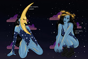 LUNALOGIA. Cosmic goddesses, a Person Illustration by Chikovnaya (Thumbnail 3 of 14)