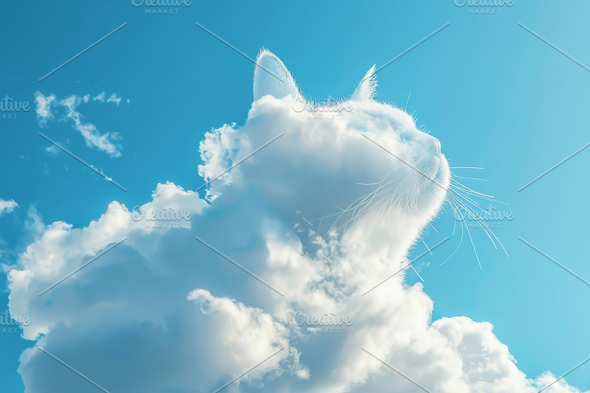 90 Clouds animals against a blue sky, an Animal Illustration by Handmadefont (Photo 47 of 64)