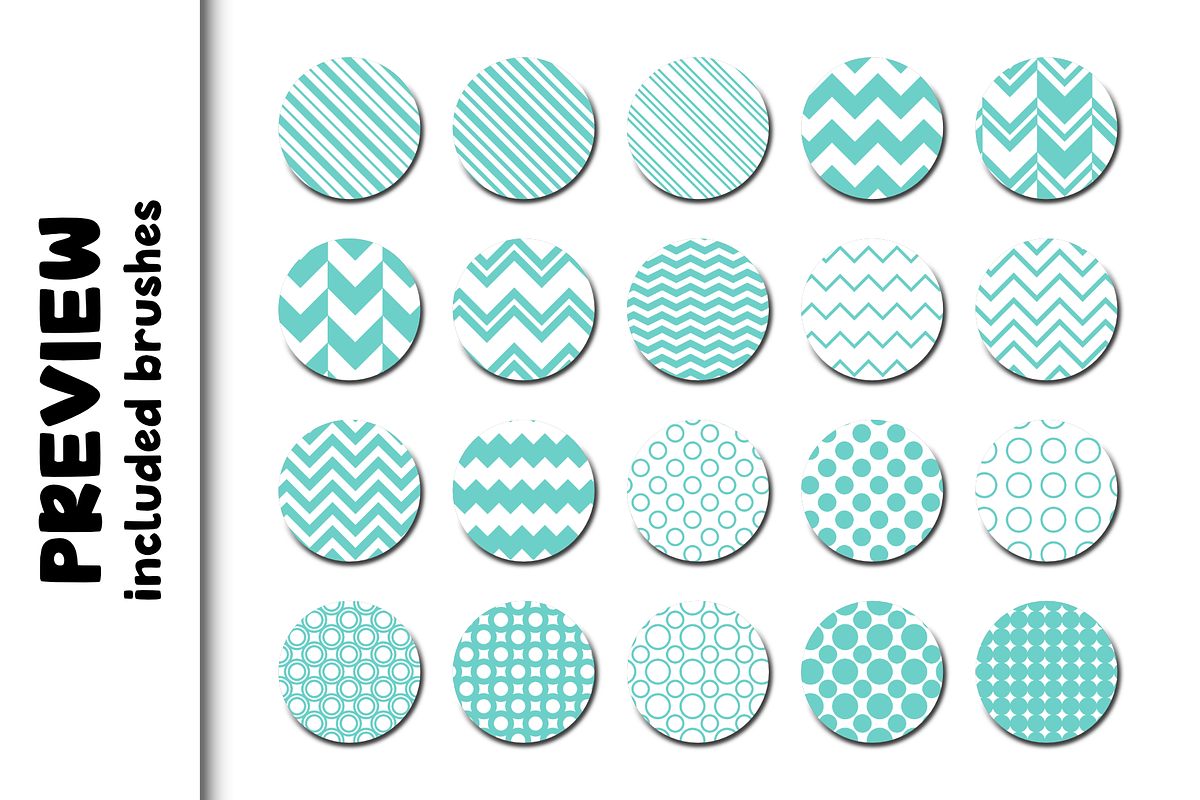 Basic Patterns 2.0 Procreate Brushes, a Brush Add-On by Design av MAD (Photo 3 of 10)