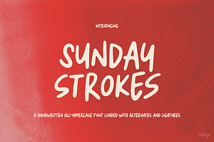 Sunday Strokes All Uppercase Font