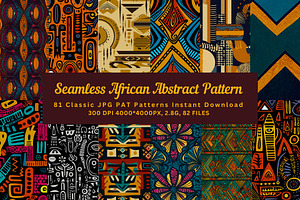 81 African Abstract Seamless Pattern