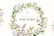 Watercolor easter bunnies clipart, an Animal Illustration by MariGraphic boutique (Thumbnail 6 of 10)