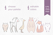Forest Animals Set (EPS+PNG+PSD), a Graphic by Lembrik's Artworks (Thumbnail 4 of 5)