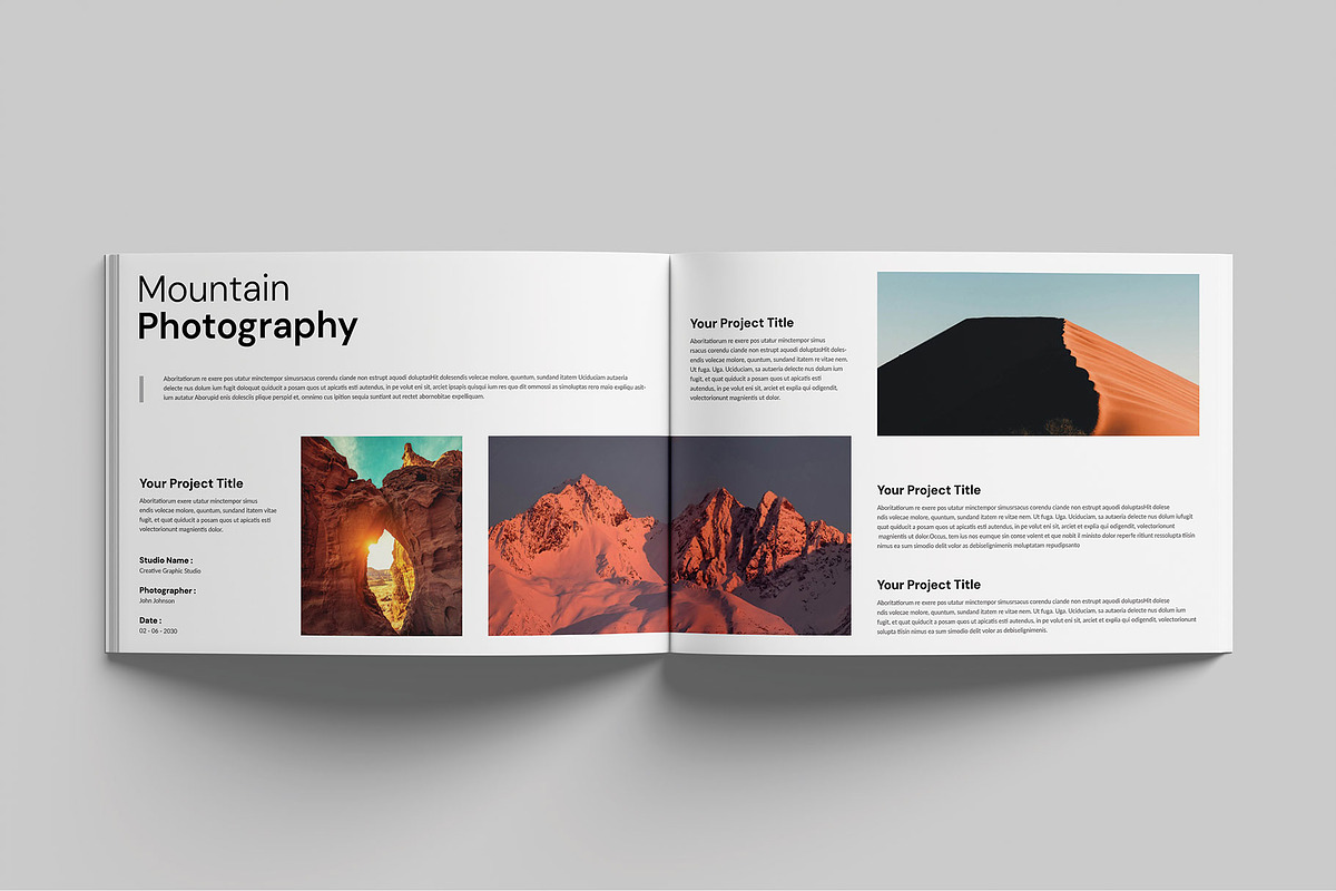 Photo Album Book Template Landscape, a Magazine Template by Cleffon_Graphic_Studio (Photo 3 of 9)