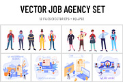 Vector Job Agency Set, a Person Illustration by Zonda (Thumbnail 1 of 13)