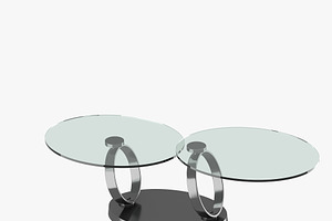 Modern table with two glass tabletop, a Furniture 3D Model by CGTales
