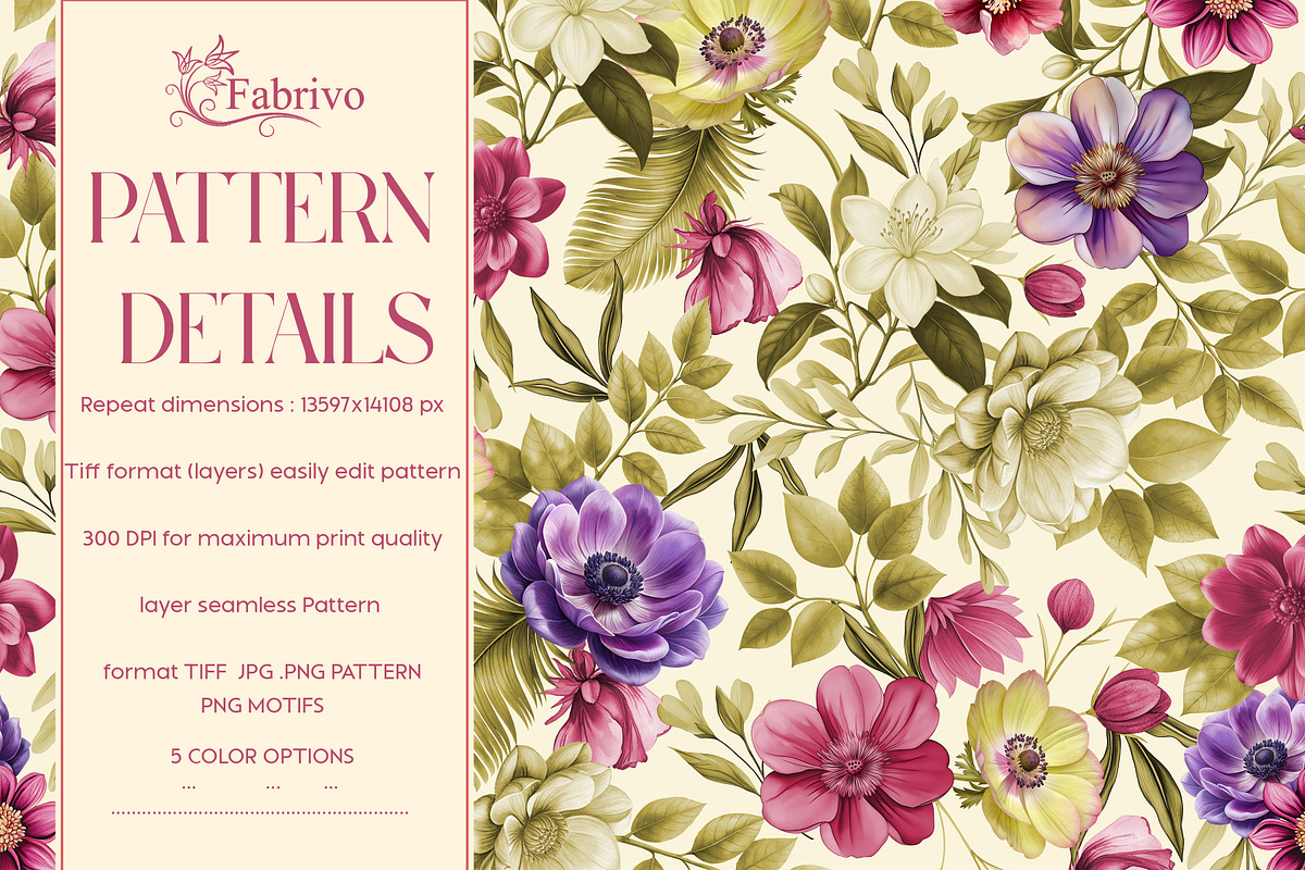JARDIN DE LUXE Seamless Pattern, a Pattern Graphic by Fabrivo (Photo 2 of 10)