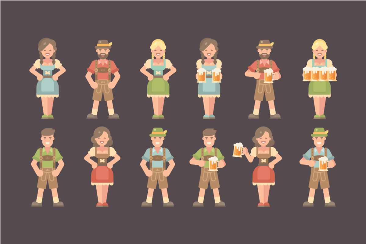 Beer festival characters, a Food Illustration by Ivan Dubovik (Photo 2 of 7)