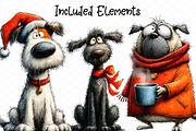 Christmas Dog Clipart, an Illustration by cherrydesign (Thumbnail 4 of 4)