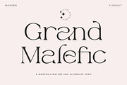 Grand Malefic, a Serif Font by Flawless And Co (Thumbnail 1 of 7)