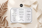 Elegant Black White Wedding Program, an Invitation Template by Arslan (Thumbnail 1 of 4)