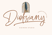 Dioksiany Font!, a Script Font by sizimon (Thumbnail 1 of 10)