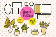 Simple Pattern Procreate Brush Set, a Brush Add-On by Sometimes Crafter Studio (Thumbnail 1 of 5)