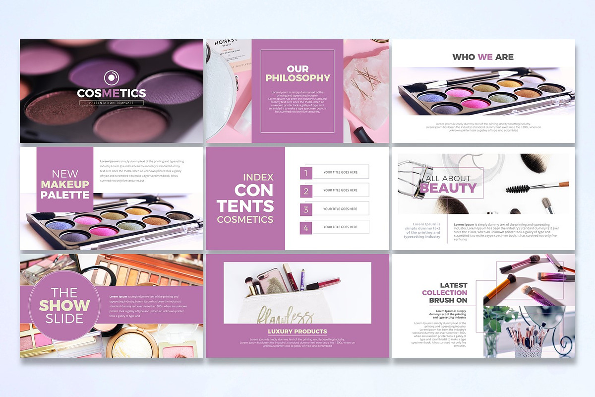 Cosmetics - Powerpoint Template, a Presentation Template by UnicodeID