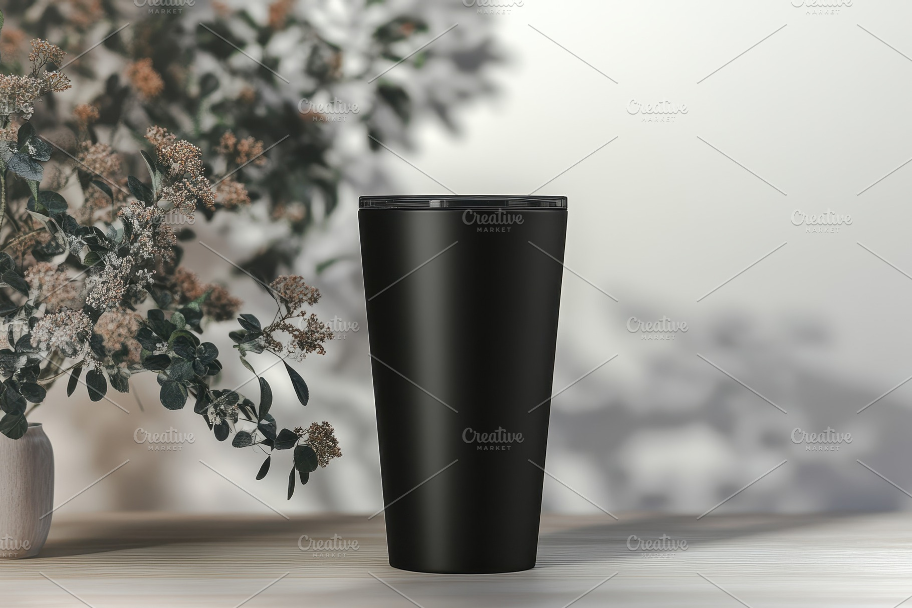 Black tumbler mockup designed, a Photo by Pavel_design