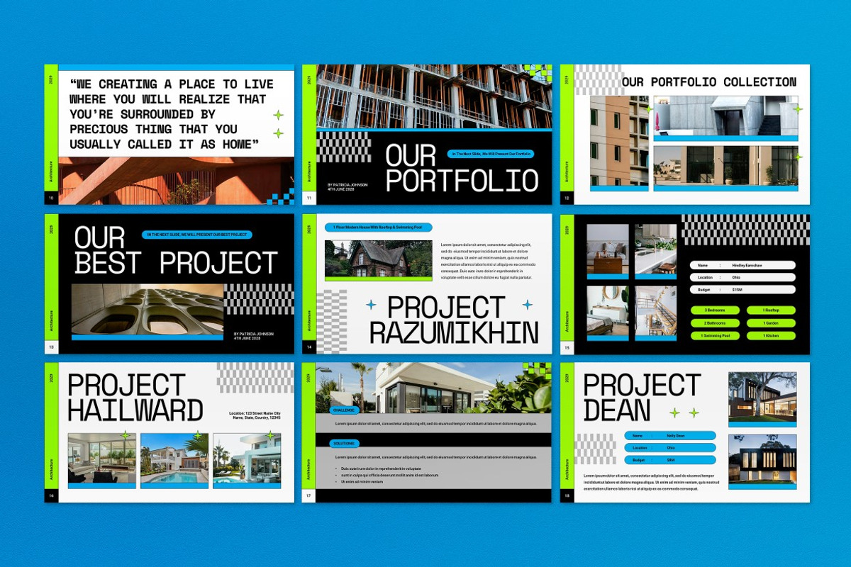 Black Architecture Power Point, a Presentation Template by graphicook (Photo 3 of 4)