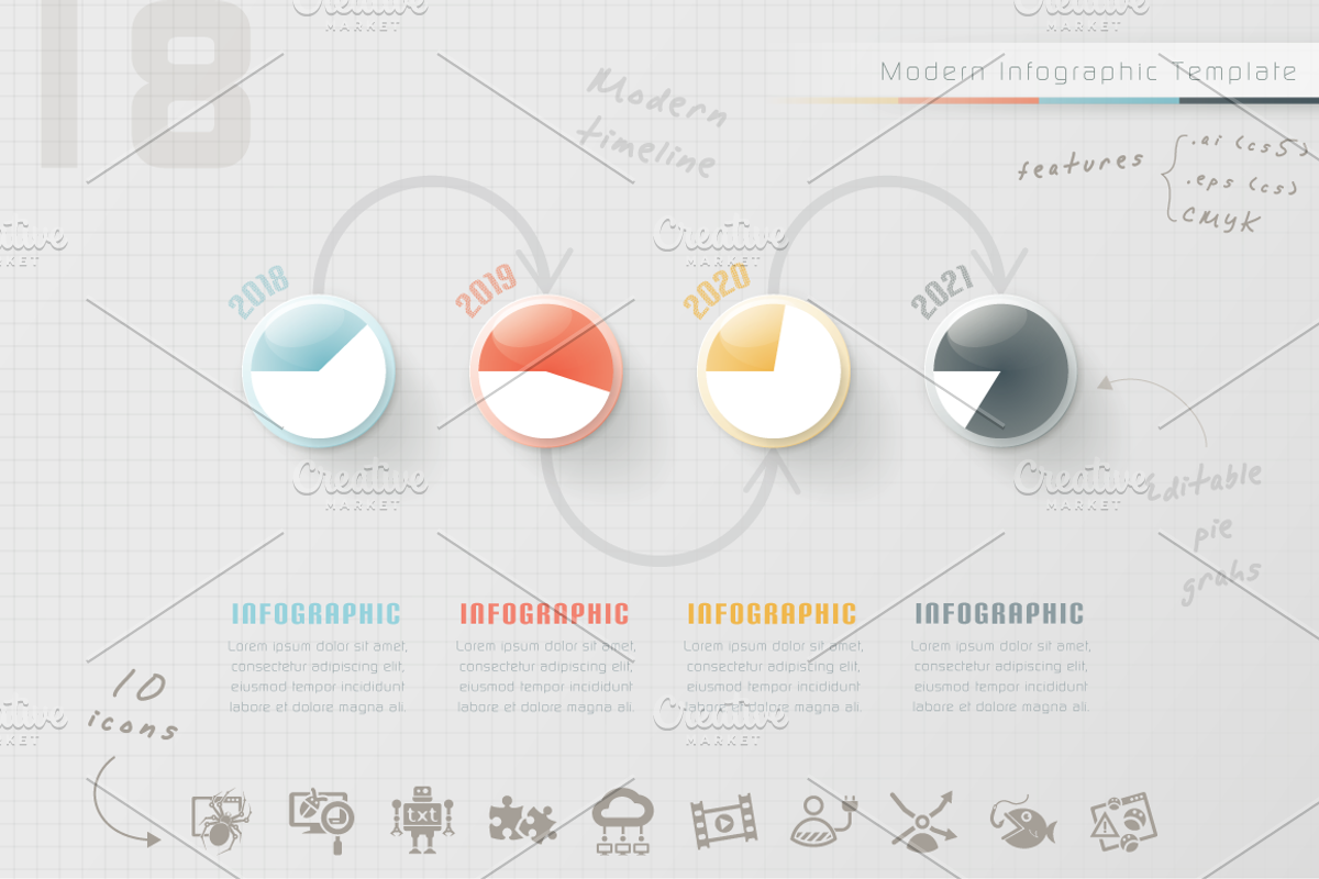 Infographic Timeline (18), a Presentation Template by Infographic Paradise