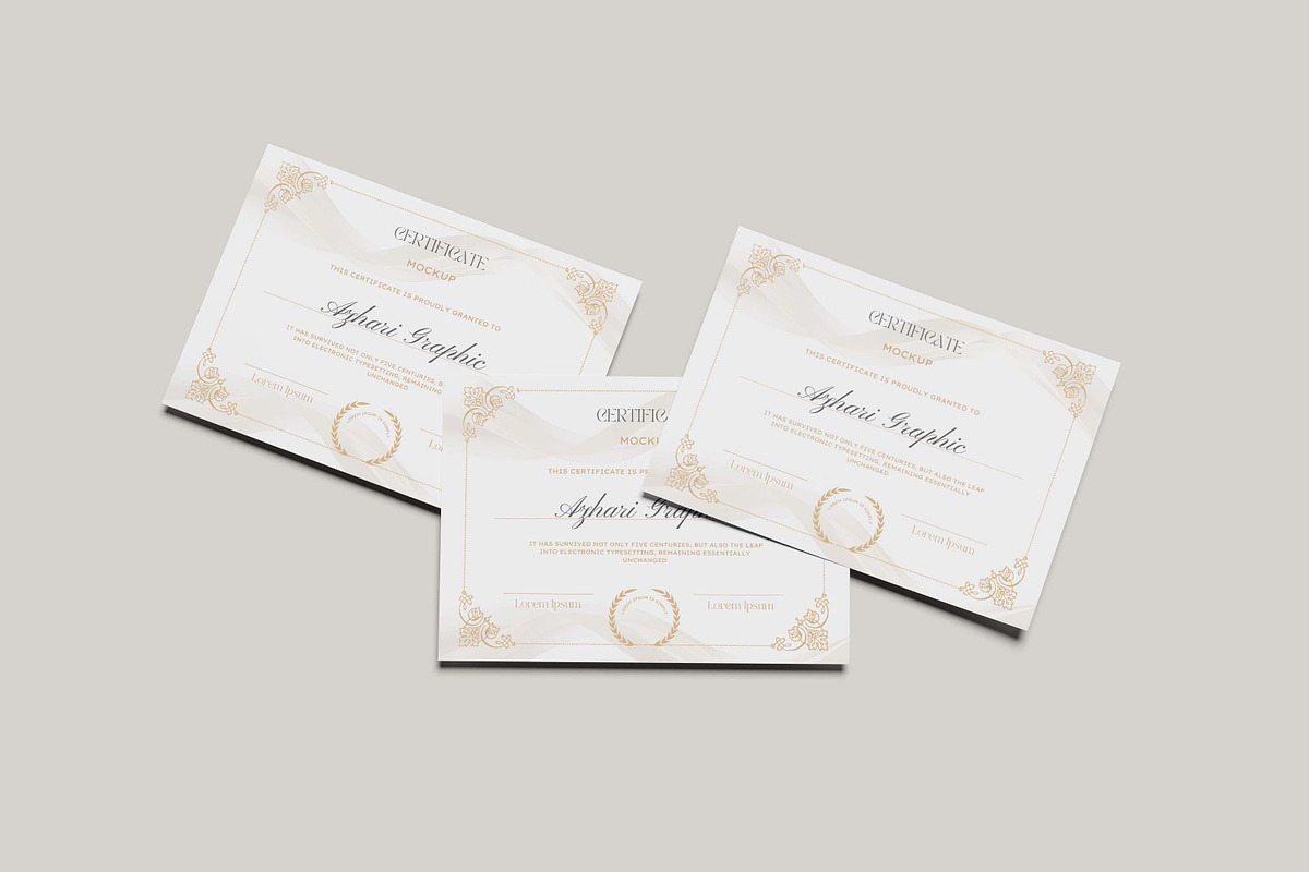 Certificate Mockup, an Advertising Mockup by NyakBiett (Photo 6 of 7)