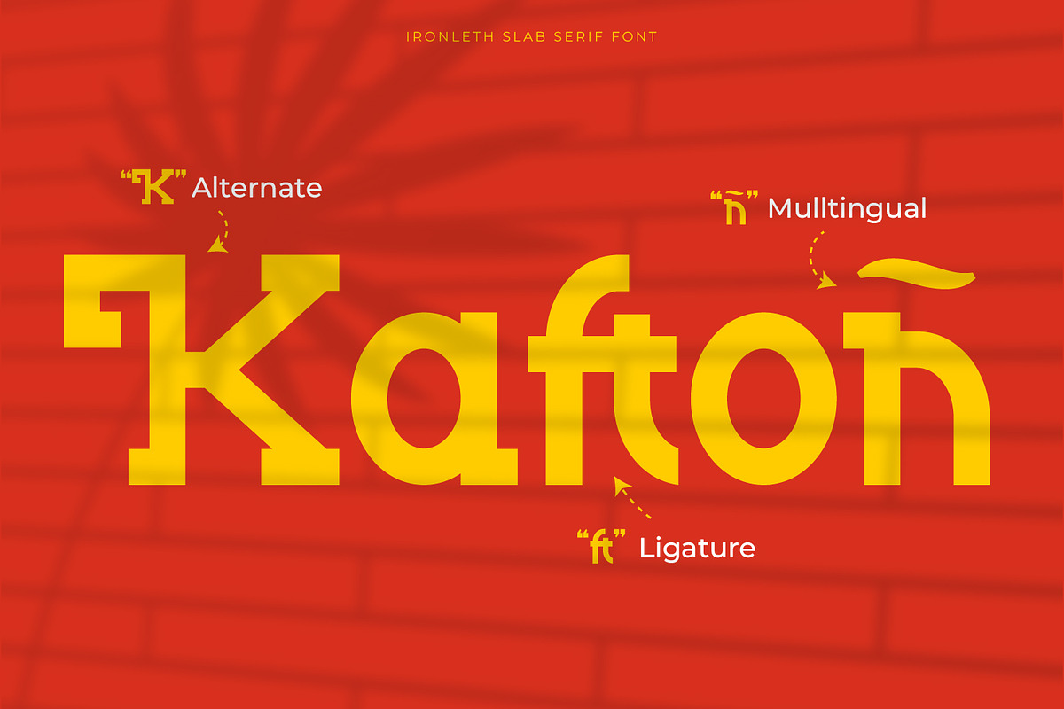 Ironleth - Slab Serif Typeface Font, a Slab Serif Font by Rishsketch (Photo 4 of 15)