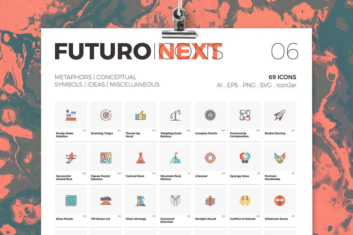 Futuro Next Icons / Metaphors Pack, an Outline Icon by Anatolii Babii (Photo 1 of 6)