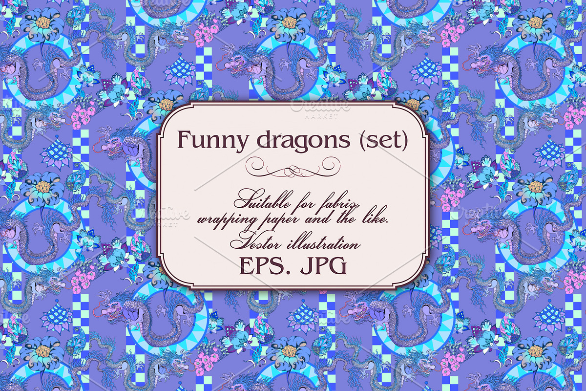 Funny dragons, a Pattern Graphic by Designs by Helen Trupak (Photo 7 of 10)