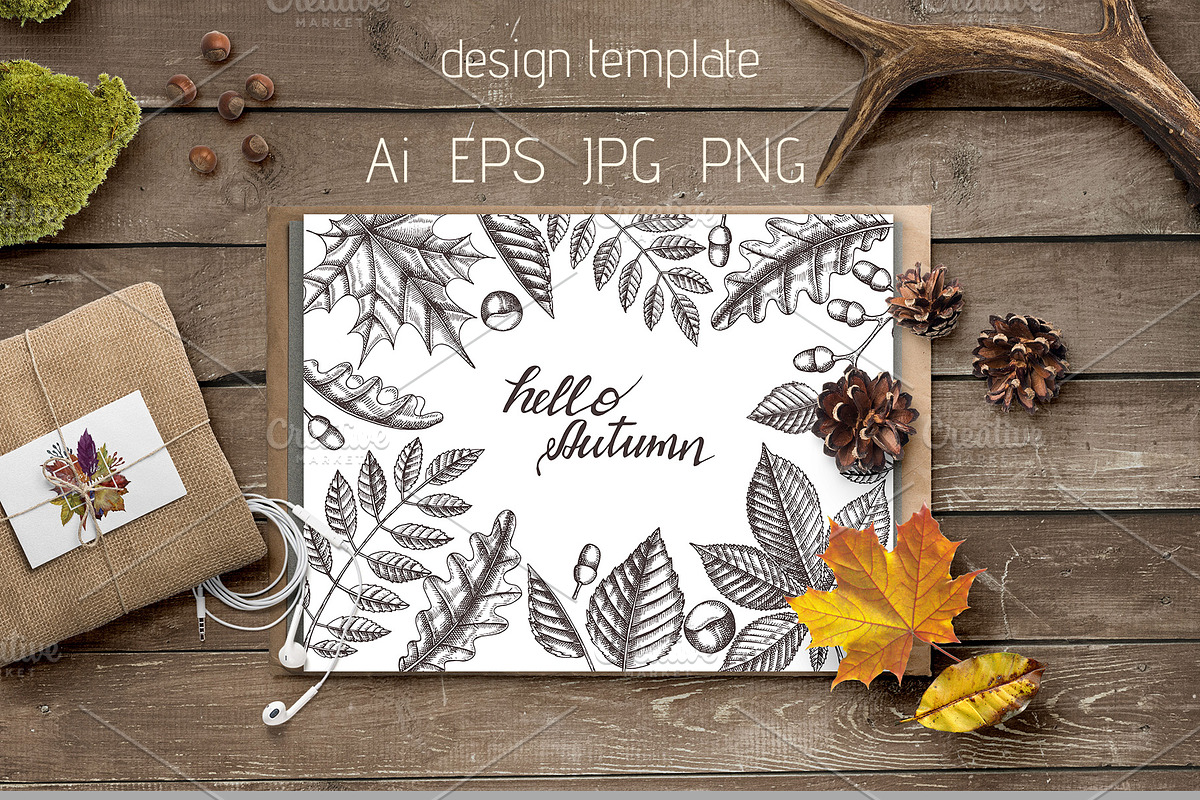 Autumn leaves. Vector Collection, an Illustration by Tabiti (Photo 5 of 9)