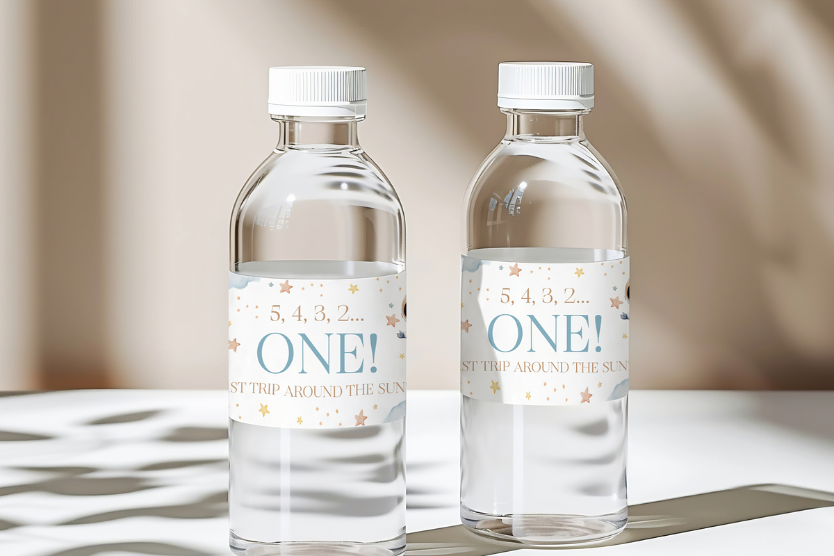 Space 1st Birthday Bottle Wrappers, an Invitation Template by Digital_Mind (Photo 6 of 6)
